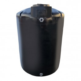 1000 Gallon Chem-Tainer Black Plastic Vertical Water Storage Tank