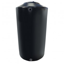 500 Gallon Chem-Tainer Black Plastic Vertical Water Storage Tank