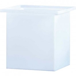 70 Gallon PP Chem-Tainer White Rectangular Open Top Tank