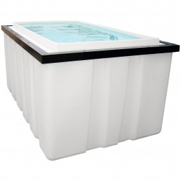 1000 Gallon CRMI White Rectangular Open Top Tank