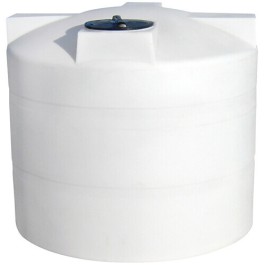 1000 Gallon CRMI White Plastic Vertical Storage Tank