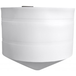 1300 Gallon CRMI White Cylindrical Cone Bottom Tank