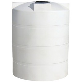 1500 Gallon CRMI White Plastic Vertical Storage Tank