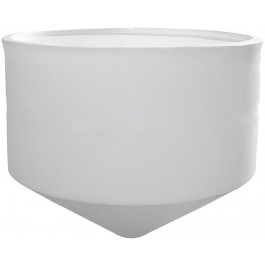 45 Gallon CRMI White Cylindrical Cone Bottom Tank