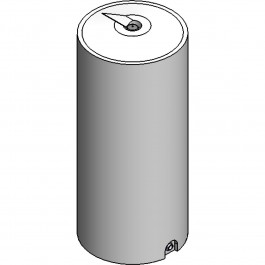 100 Gallon CRMI White Plastic Vertical Storage Tank