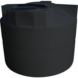 525 Gallon CRMI Black Plastic Vertical Water Storage Tank