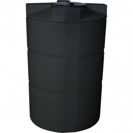 550 Gallon CRMI Black Plastic Vertical Water Storage Tank