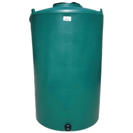 250 Gallon Dura-Cast Green Plastic Vertical Water Storage Tank