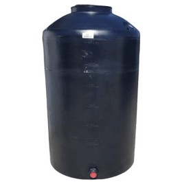 400 Gallon Dura-Cast Black Plastic Vertical Water Storage Tank