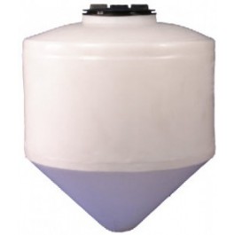 250 Gallon Dura-Cast Natural White Cone Bottom Tank with Stand