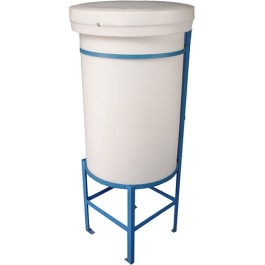 100 Gallon Dura-Cast Natural White Cone Bottom Tank with Stand