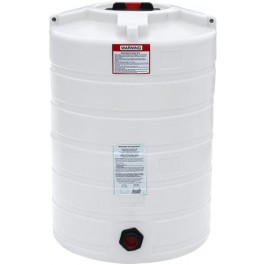 100 Gallon Enduraplas Natural White Vertical Storage Tank