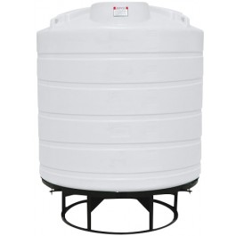 550 Gallon Enduraplas Natural White Full Drain Cone Bottom Tank with Stand