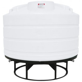 1350 Gallon Enduraplas Natural White Full Drain Cone Bottom Tank with Stand