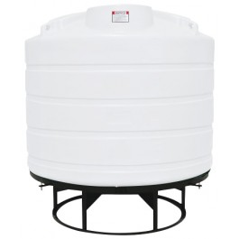 1550 Gallon Enduraplas Natural White Full Drain Cone Bottom Tank with Stand