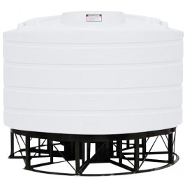 2520 Gallon Enduraplas Natural White Full Drain Cone Bottom Tank with Stand
