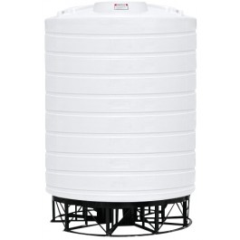 10000 Gallon Enduraplas Natural White Full Drain Cone Bottom Tank with Stand