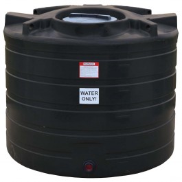 550 Gallon Enduraplas Black Vertical Water Tank