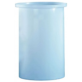 55 Gallon PE Ronco White Cylindrical Open Top Tank