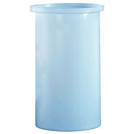 100 Gallon PE Ronco White Cylindrical Open Top Tank