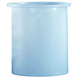 275 Gallon PP Ronco White Cylindrical Open Top Tank