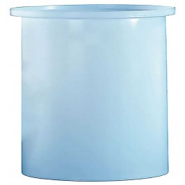 12 Gallon PE Chem-Tainer White Cylindrical Open Top Tank