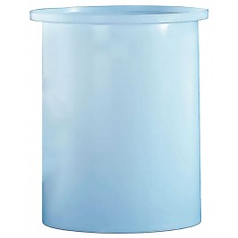 15 Gallon PE Chem-Tainer White Cylindrical Open Top Tank