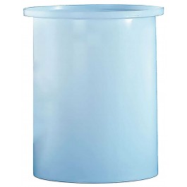 15 Gallon PE Chem-Tainer White Cylindrical Open Top Tank