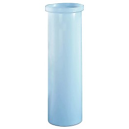 36 Gallon PE Chem-Tainer White Cylindrical Open Top Tank