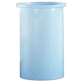 30 Gallon PE Chem-Tainer White Cylindrical Open Top Tank