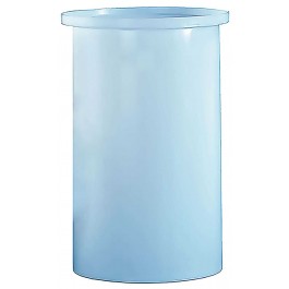 55 Gallon PE Chem-Tainer White Cylindrical Open Top Tank