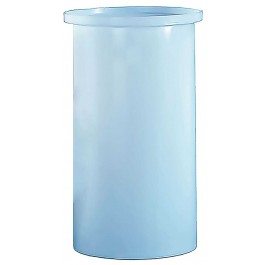 65 Gallon PE Chem-Tainer White Cylindrical Open Top Tank