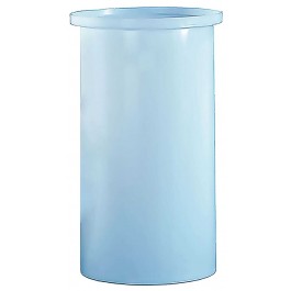 65 Gallon PE Chem-Tainer White Cylindrical Open Top Tank