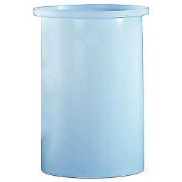 70 Gallon PE Chem-Tainer White Cylindrical Open Top Tank
