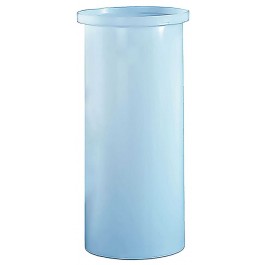 105 Gallon PE Chem-Tainer White Cylindrical Open Top Tank