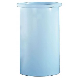 102 Gallon PE Chem-Tainer White Cylindrical Open Top Tank