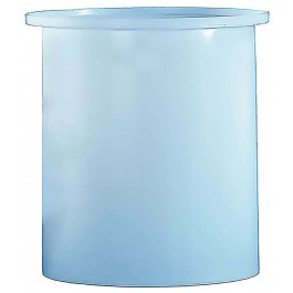 85 Gallon PE Chem-Tainer White Cylindrical Open Top Tank