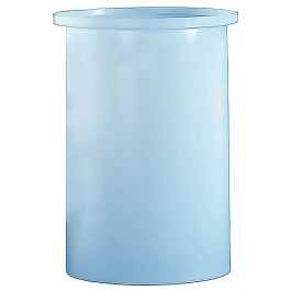 100 Gallon PE Chem-Tainer White Cylindrical Open Top Tank
