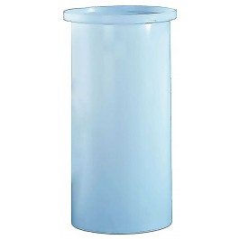 180 Gallon PE Chem-Tainer White Cylindrical Open Top Tank
