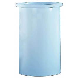 150 Gallon PE Chem-Tainer White Cylindrical Open Top Tank