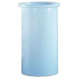 165 Gallon PE Chem-Tainer White Cylindrical Open Top Tank