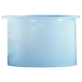 105 Gallon PE Chem-Tainer White Cylindrical Open Top Tank