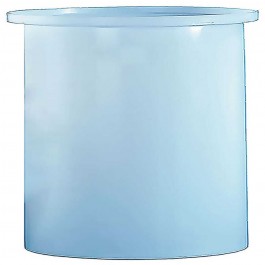 155 Gallon PE Chem-Tainer White Cylindrical Open Top Tank
