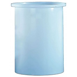 200 Gallon PE Chem-Tainer White Cylindrical Open Top Tank