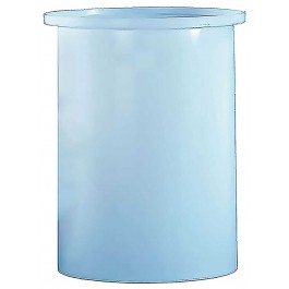 260 Gallon PE Chem-Tainer White Cylindrical Open Top Tank