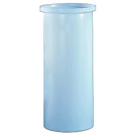 575 Gallon PE Chem-Tainer White Cylindrical Open Top Tank