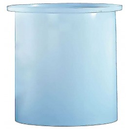 330 Gallon PE Chem-Tainer White Cylindrical Open Top Tank