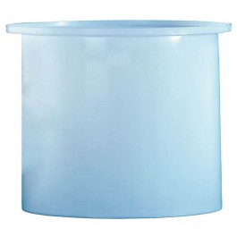 315 Gallon PE Chem-Tainer White Cylindrical Open Top Tank