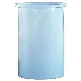 550 Gallon PE Chem-Tainer White Cylindrical Open Top Tank