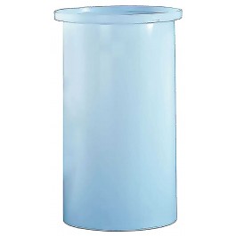 650 Gallon PE Chem-Tainer White Cylindrical Open Top Tank